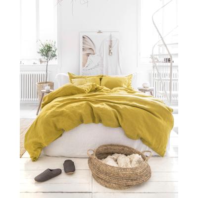 Bettbezug aus Leinen, Gelb, 260x220 cm