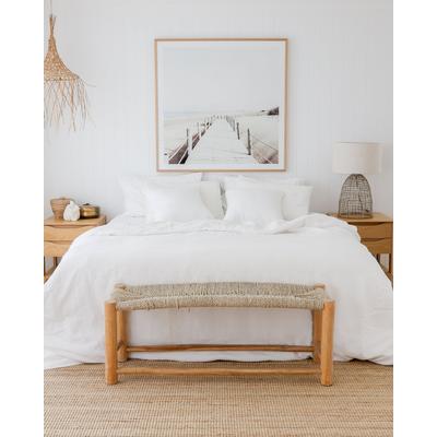 Bettbezug aus Leinen, Weiß, 220x220 cm