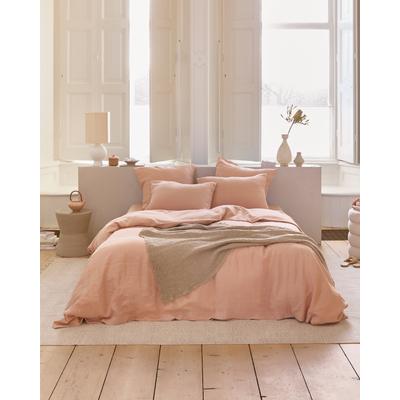 Bettbezug aus Leinen, Rosa, 220x220 cm