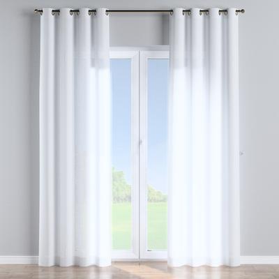 Halbtransparenter Vorhang mit Ösen, weiß, 130x245 cm