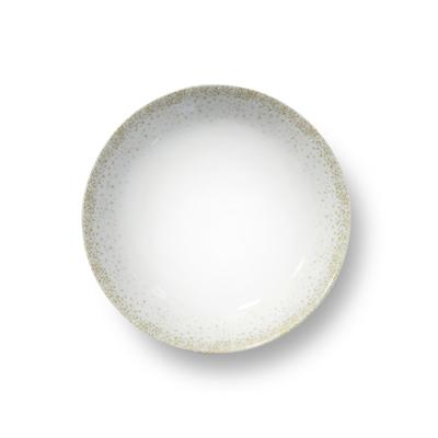 6er Set tiefe Teller aus Weißes Porzellan, Weiß