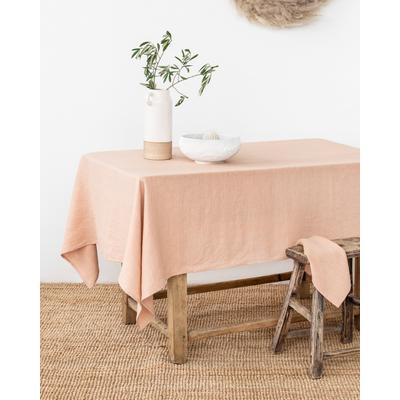 Tischdecke aus Leinen, Rosa, 150x100 cm
