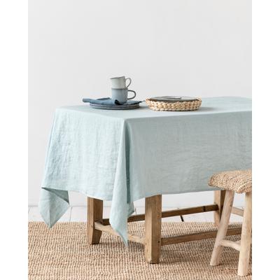 Tischdecke aus Leinen, Blau, 200x200 cm
