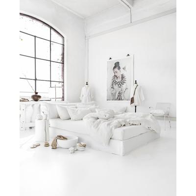 Bettbezug-Set aus Leinen, Weiß, 160x220 cm