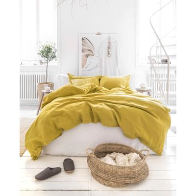Bettbezug-Set aus Leinen, Gelb, 210x210cm