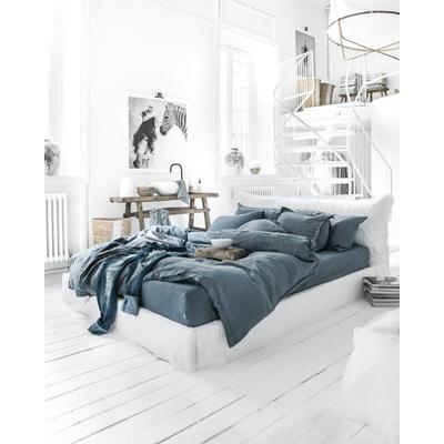Bettbezug-Set aus Leinen, Blau, 260x220 cm