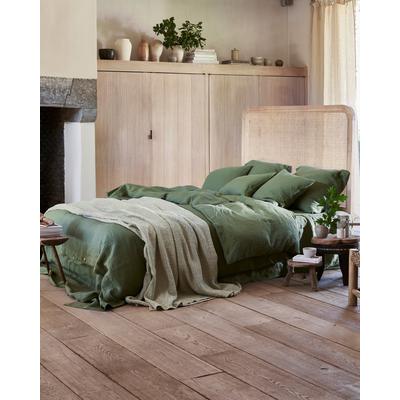 Bettbezug-Set aus Leinen, Grün, 135x200 cm