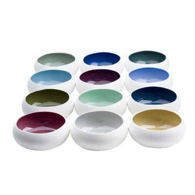 12er-Set Schalen aus Porzellan, mehrfarbig, D16 X H6,5 cm