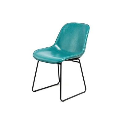 2er-Set Stühle aus Samt 49,5 x 81 cm, Blau und Petrol