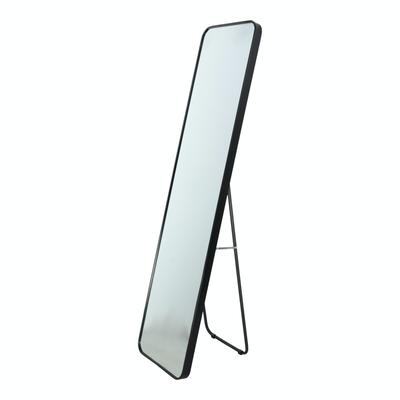 Ganzkörperspiegel aus Aluminium, 150x40x4 cm, Schwarz