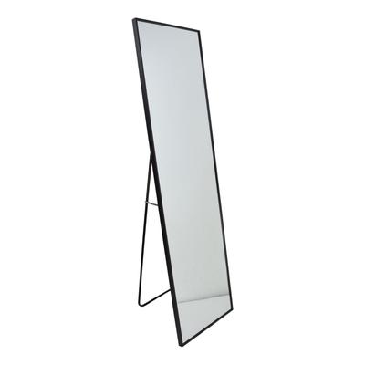 Ganzkörperspiegel aus Aluminium, 150x40x4 cm, Schwarz