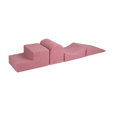 Spielplatz 4 Elemente 195x45cm, Samt, BOUCLE Rosa