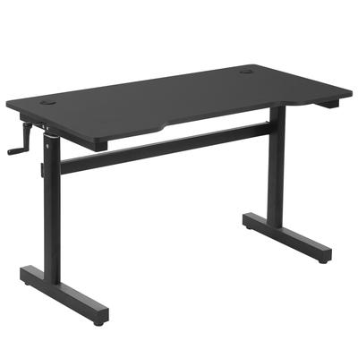 Verstellbarer Schreibtisch mit Fußstützen, 120 x 60 x 72-117 cm