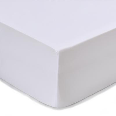 Satin-Spannbettlaken - 100% Baumwolle - 200x200 cm, Weiß