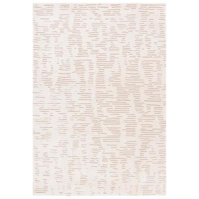 Teppich Polyester Elfenbein/Beige 185 X 275