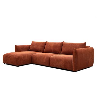 4-Sitzer Ecksofa in Stoff, braun