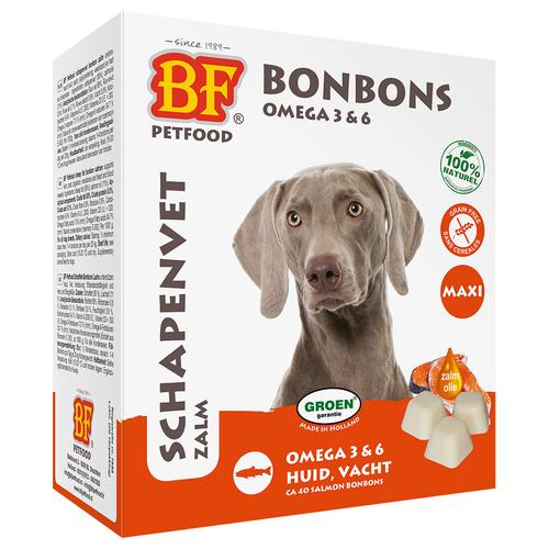 2x40 Stück BF Petfood Schaffett-Bonbons mit Lachs Medium/Large Ergänzungsfutter für Hunde