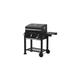 Laneetal BBQ Charcoal Grill Portable Barbecue Trolley Outdoor BBQ Grill with Cover, Wheels, Thermometer and Folding Shelf, for Garden Grilling, C
