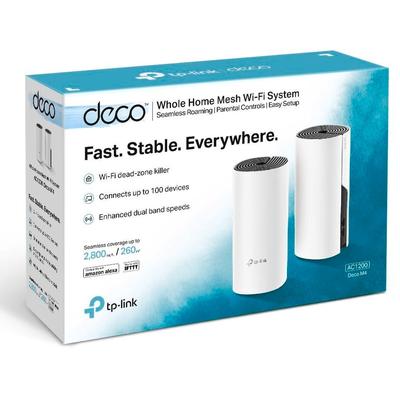 TP-LINK Access Point "Deco M4 AC1200 Whole-Home WLAN" Router (2er Pack) weiß