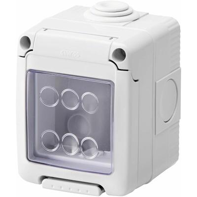 GW27042 Gehäuse für System 2-Platz-Leuchten wasserdicht grau ral 7035 IP55 - Gewiss Image