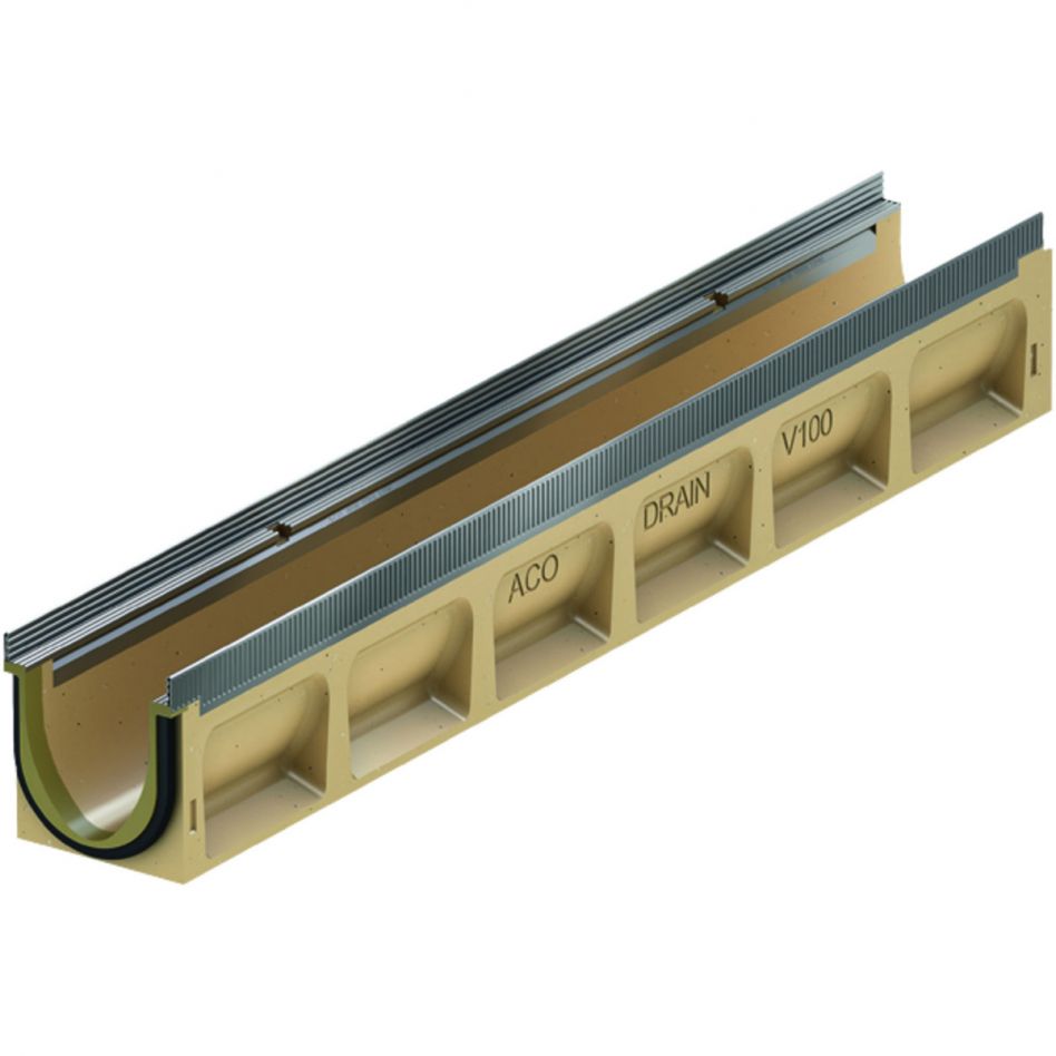 ACO Drain Multiline Seal in V100 Entwässerungsrinne mit Sohlengefälle, Edelstahl, 5 Image