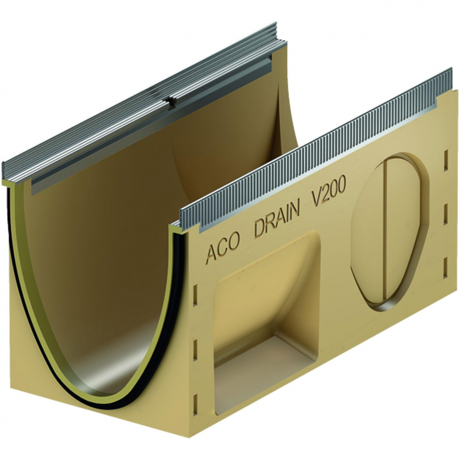 ACO Drain Multiline Seal in V200 Entwässerungsrinne ohne Sohlengefälle, Stahl verzinkt, 0.1,500 mm Image