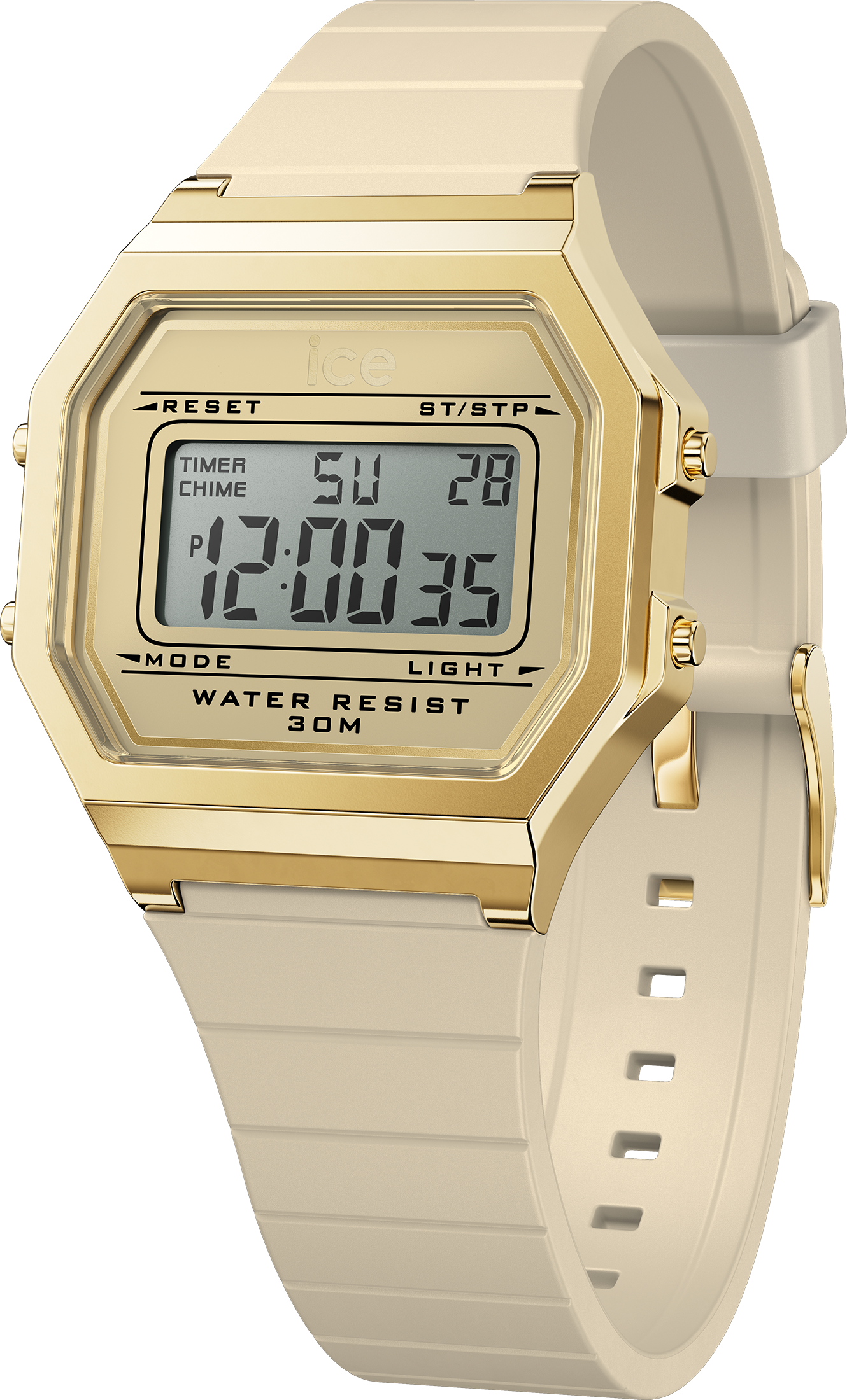 Ice-watch Ice Watch Ice Digit Retro - Almond Skin Womens Grey 022062 Silicone - One Size | Ice-watch Sale | Discount Designer Brands