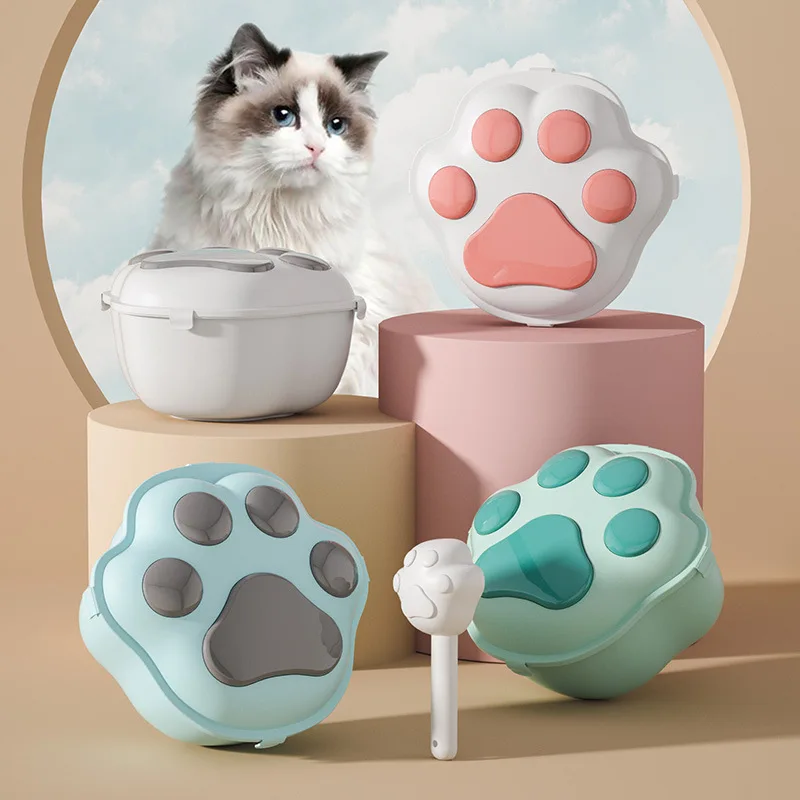 Seau de nourriture pour animaux de compagnie, seau de nourriture pour chat, seau de stockage de nourriture pour grand chien, seau de nourriture pour chien scellé, résistant à l'humidité et frais