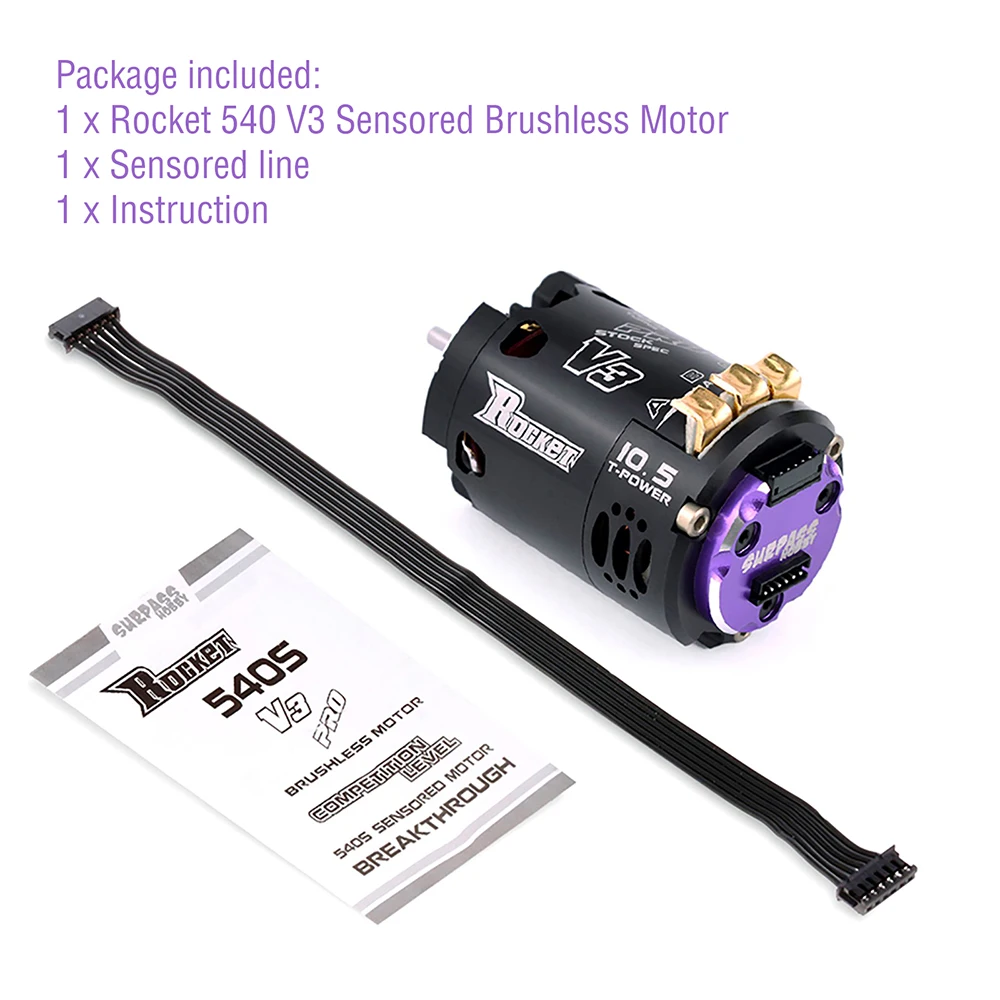 Surpass Hobby Rocket 540 V3 Bürstenloser Motor 5,5T 6,5T 8,5T 10,5T 13,5T 21,5T Für modifizierte Wettbewerb 1/10 1/12 F1 RC Drift Car