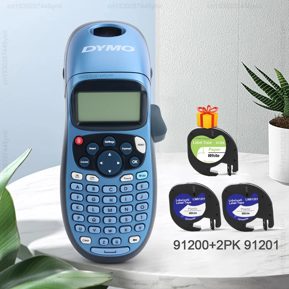 Dymo Letratag LT-100H Etikettendrucker Selbstklebender LT100H Etikettierer Tragbarer DYMO LT100H Drucker Gehäuse mit LT 91201 Etikettenband Image