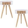 Lot de 2 tables de chevet scandinaves Nora