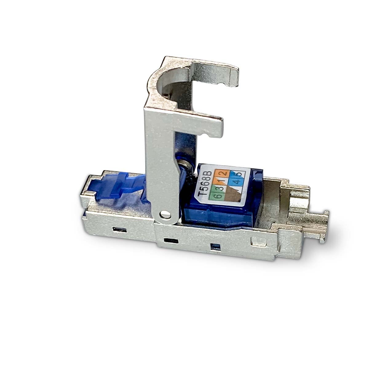 Nedis RJ45-Stecker - Stecker - Toolless CAT6 / CAT6a - Gerade - Vergoldet - 2 Stück - Metall - Blau / Grau - Box Image