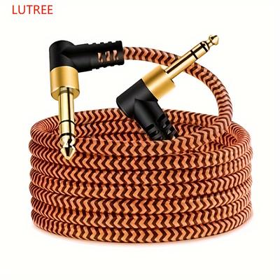 Lutree6.5 Audio Cable Male To Male Trs Two-channel Balanced Power Amplifier Elbow Audio Cable Connecting Cable Double-ended Docking Universal Eid Al-adha Mubarak