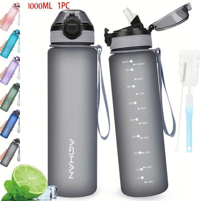 TEMU Aohan Leak-proof Bottle With Straw - Dishwasher Safe, Bpa-free Pc Material, Gym, Outdoor Activities & School