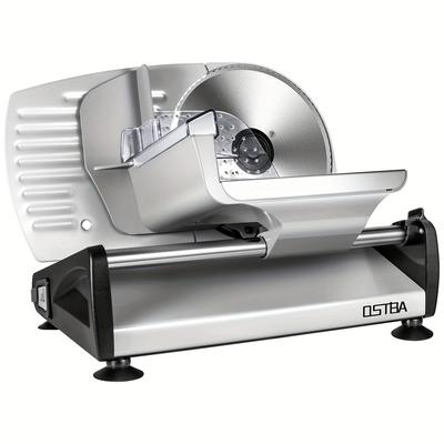 Meat Slicer Electric Food Slicer With Child Lock Protection, Removable 7.5 Stainless Steel Blade And Food Carriage, Adjustable Thickness Food Slicer Machine For Meat, Cheese, Bread150w/200w