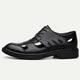 Homme Sandales Chaussures romaines Cuir Respirable Confortable Antidérapantes Lacet Noir Marron
