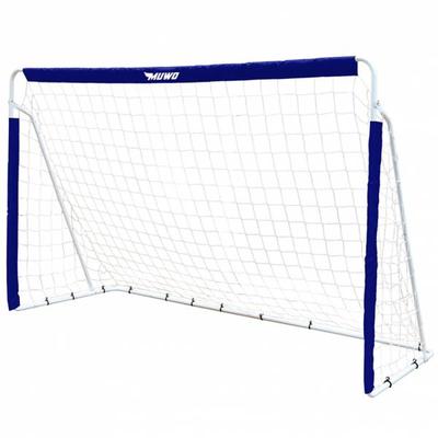 MUWO Fußballtor aus Stahl 240 x 150 cm blau/weiß