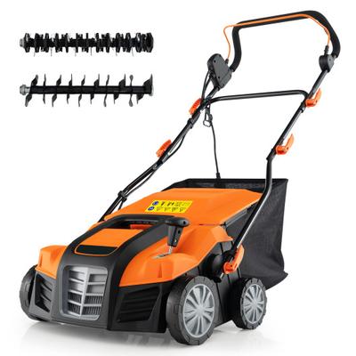 Costway 16-Inch Electric Lawn Dethatcher and Scari...