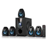YIDOADFEAP 5.1 Channel Surround Sound Bluetooth Speaker System- Blue