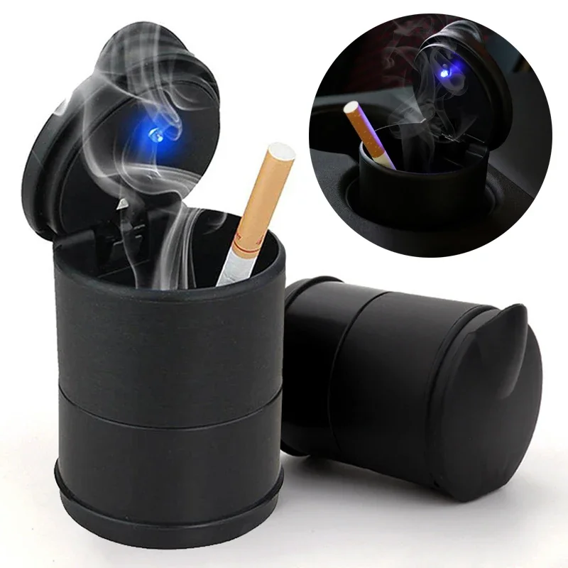 Tragbare Auto LED Aschenbecher Universal Auto Aschenbecher Zigarette Asche Halter Tasse Auto Innen Dekor Auto Zubehör Innen