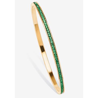 Women's Gold Tone Stackable Eternity Bangle Bracelet Birthstones 7.5" by PalmBeach Jewelry in May