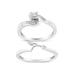 Women's Silver 1/10 Cttw Diamond Swirl And Bypass Bridal Set by Haus of Brilliance in Silver (Size 5)