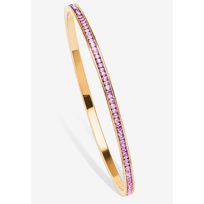 Women's Gold Tone Stackable Eternity Bangle Bracelet Birthstones 7.5" by PalmBeach Jewelry in June