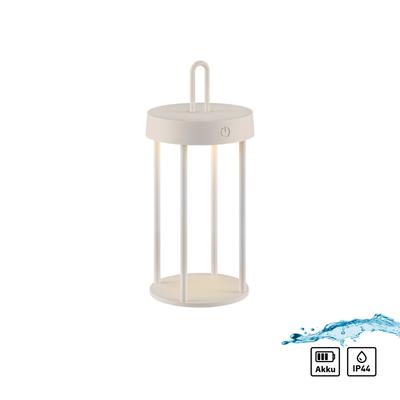JUST LIGHT Tischleuchte "ANSELM", beige (greige), Ø 12,80cm H: 28,4cm, Lampen, Akkuleuchte Image