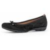 Ballerina GABOR, Damen, Gr. 36, schwarz, Ziegenveloursleder, klassisch, Schuhe, Flache Schuhe, Business Schuhe mit Hovercraft Luftkammern-Laufsohle