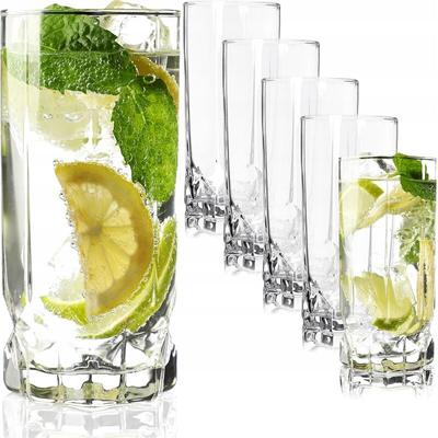 Trinkgläser, 6er Set, Wassergläser, Saftgläser aus Glas, Gläser für Wasser, Drink, Saft, Party