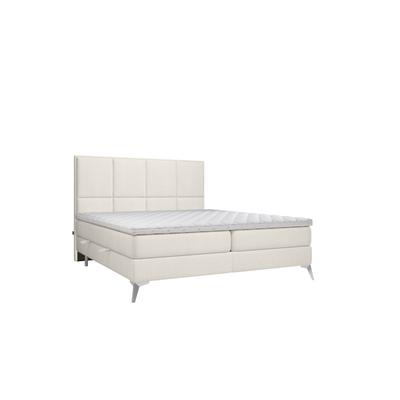 Boxspringbett mit Kopfteil aus Webstoff, 180x200 cm