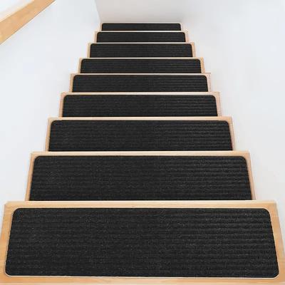 10pcs Non Slip Outdoor Stair Treads 6x24 Black Pre-Cut 80 Grit Anti Slip Grip Tape Non Skid Heavy Duty Traction Adhesive Step Stripes For Staircase Skateborad And Deck