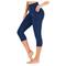 Damen Capri Leggings Seitentaschen Bauchkontrolle Po-Lifting Hohe Taille Yoga Fitness Fitnesstraining Unterteile Schwarz Weiß Burgund Spandex Sport Sportkleidung Hohe Elastizität Schmaler Schnitt