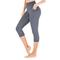 Damen Capri Leggings Seitentaschen Bauchkontrolle Po-Lifting Hohe Taille Yoga Fitness Fitnesstraining Unterteile Schwarz Weiß Burgund Spandex Sport Sportkleidung Hohe Elastizität Schmaler Schnitt
